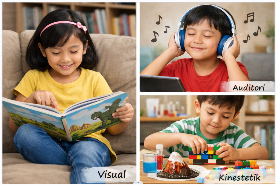 Visual, Auditori, atau Kinestetik? Kenali Gaya Belajar Anak Agar Nilainya Maksimal